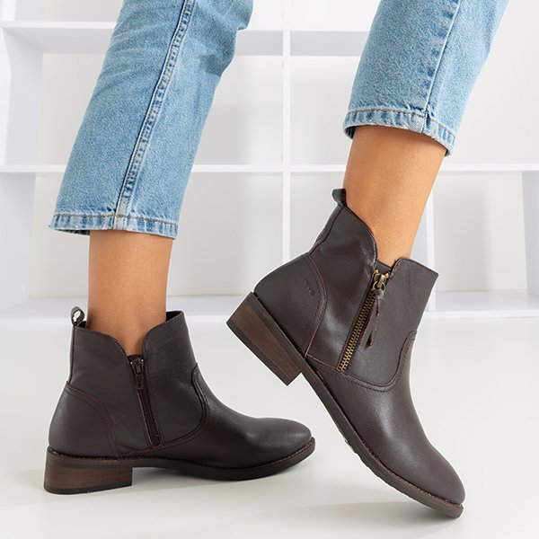 Dark brown women's chelsea boots Edelvika - Shoes