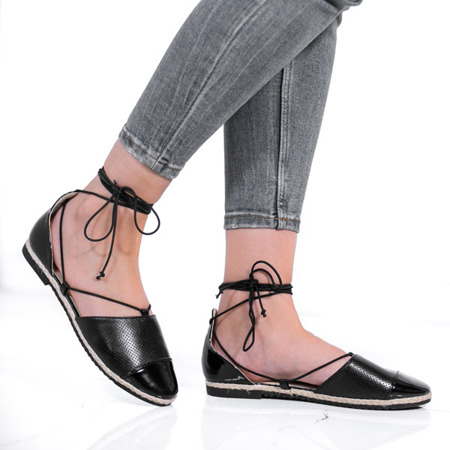 Black espadrilles with a cut and Luce cut - Footwear