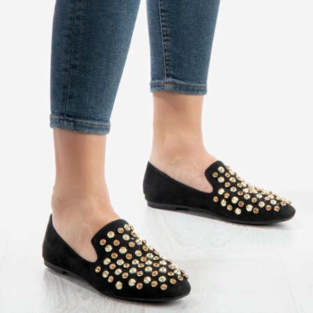 Black loafers with Dilli studs - Footwear 1