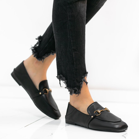 Black moccasins made of ecological leather Ariellea - Footwear