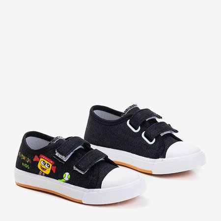 Black sneakers for children with Velcro fasteners Bennie - Footwear