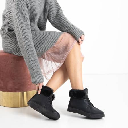 Black women's insulated Haifa sneakers - Footwear