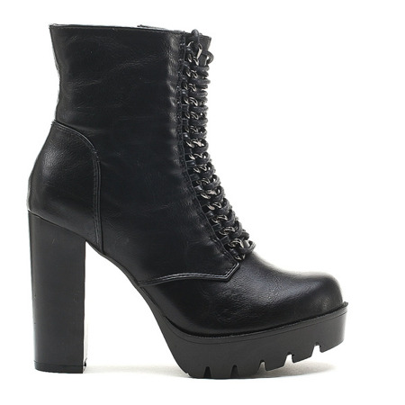 Black women's lace-up boots on the Freqsi post - Footwear