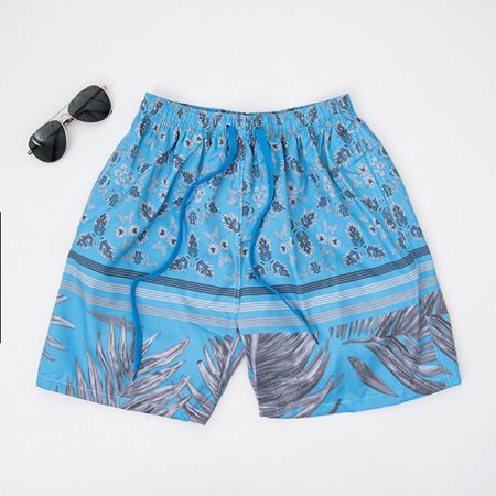 Blue patterned men's sports shorts shorts - Clothing
