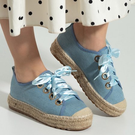 Blue women's sneakers a'la espadrilles Naoko - Footwear