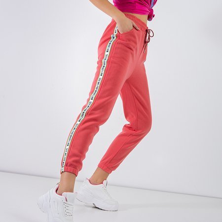Coral women's insulated tracksuits with stripes - Clothing