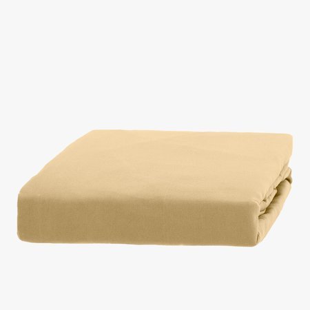Cotton beige and gold sheet with an elastic band 140x200 - Sheets