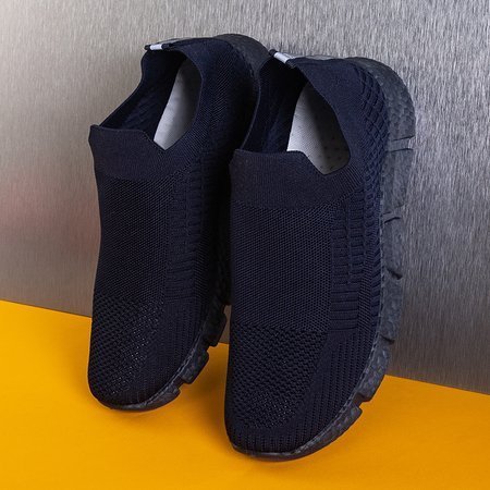 Dark blue men's slip-on sports shoes Dovevo - Footwear