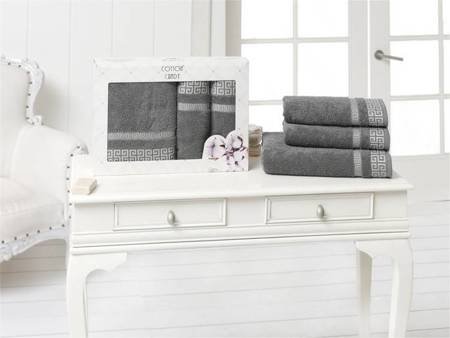 Gray patterned towels 3 pcs - Towels