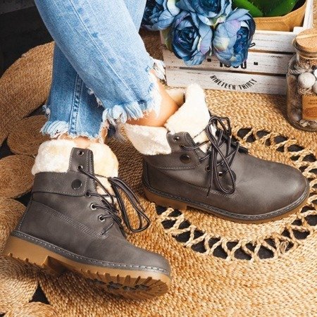 Insulated Neenah gray hiking boots - Footwear