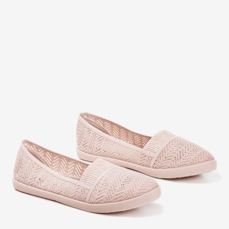 Light pink women's openwork slip - on Ticolisa - Footwear 1