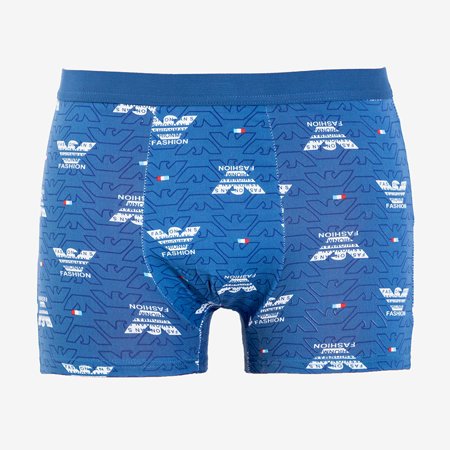 Men's blue patterned boxer shorts - Underwear