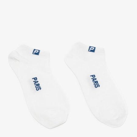 Men's white cotton short socks - Underwear