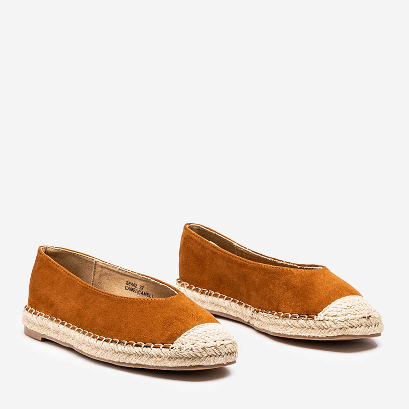 OUTLET Brown women's espadrilles Lalina - Shoes