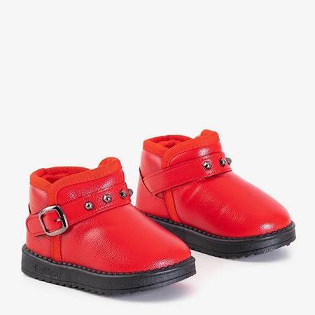OUTLET Children's red snow boots with a buckle Malian - Footwear