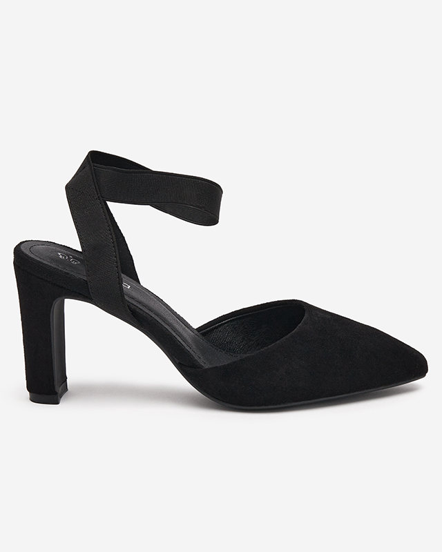 OUTLET Women's sandals on a post in black Brossi - Footwear