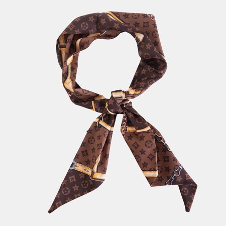 Patterned women's scarf in brown - Accessories