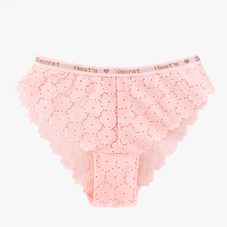 Pink women's lace panties - Underwear