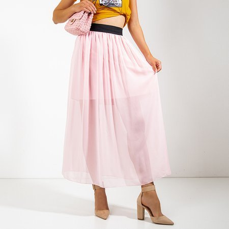 Pink women's maxi skirt - Clothing