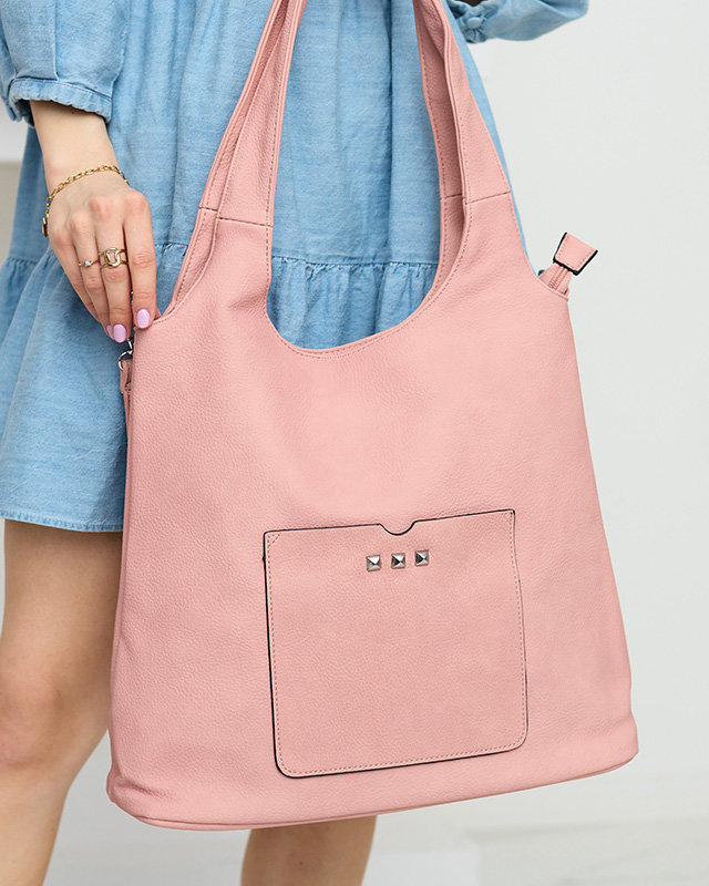 Pink women's shopper bag - Accessories