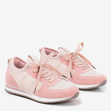 Pink women's sports shoes on a covered anchor Lyseria - Footwear