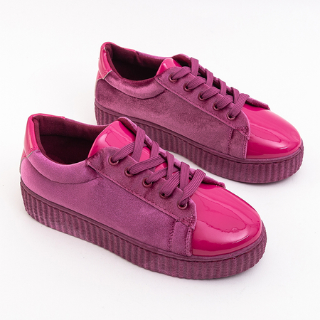 Purple velour sports shoes Briss- Footwear