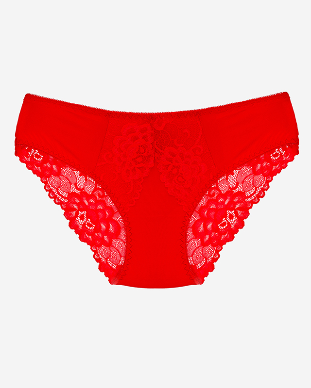 Red lace panties for women - Underwear