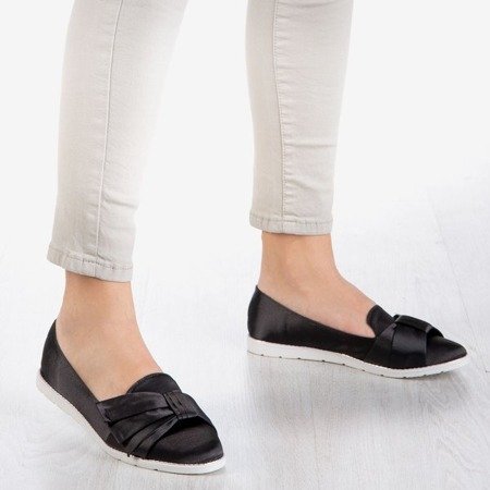 Tiana black loafers with bow - Footwear