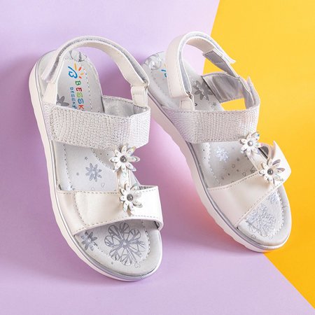 White children's Futto flower sandals - Footwear
