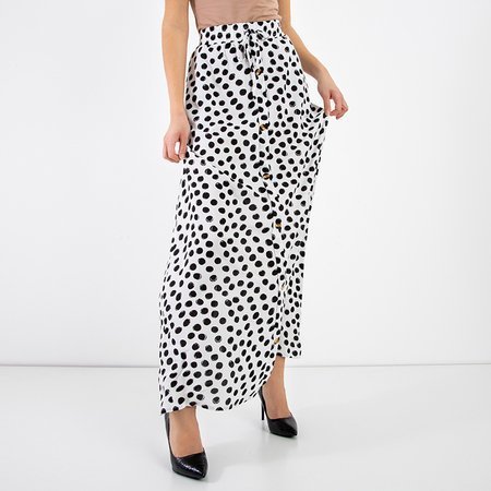 White polka dot maxi skirt - Clothing