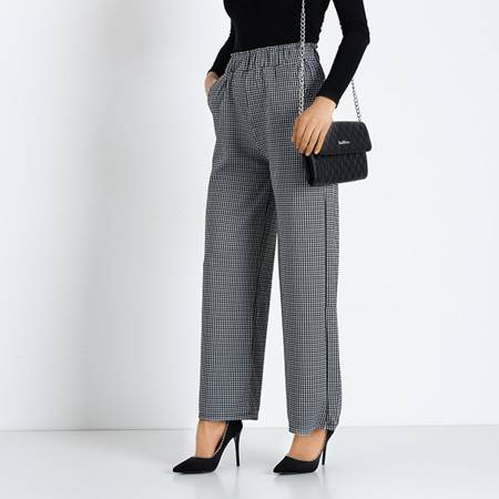 Wide women's culottes with a houndstooth pattern - Clothing