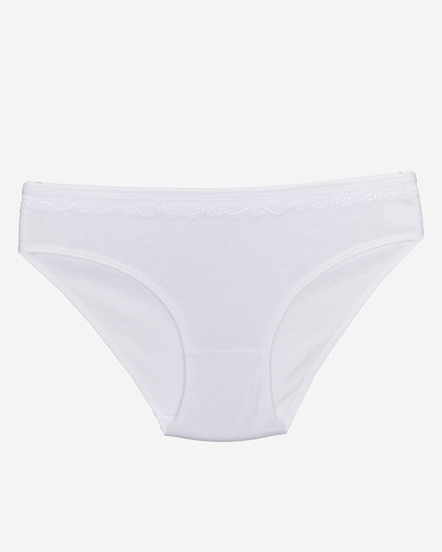 Women's cotton briefs, white briefs - Underwear