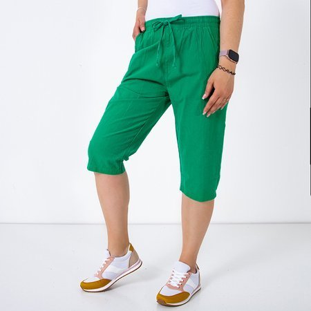 Women's green 3/4 shorts - Clothing