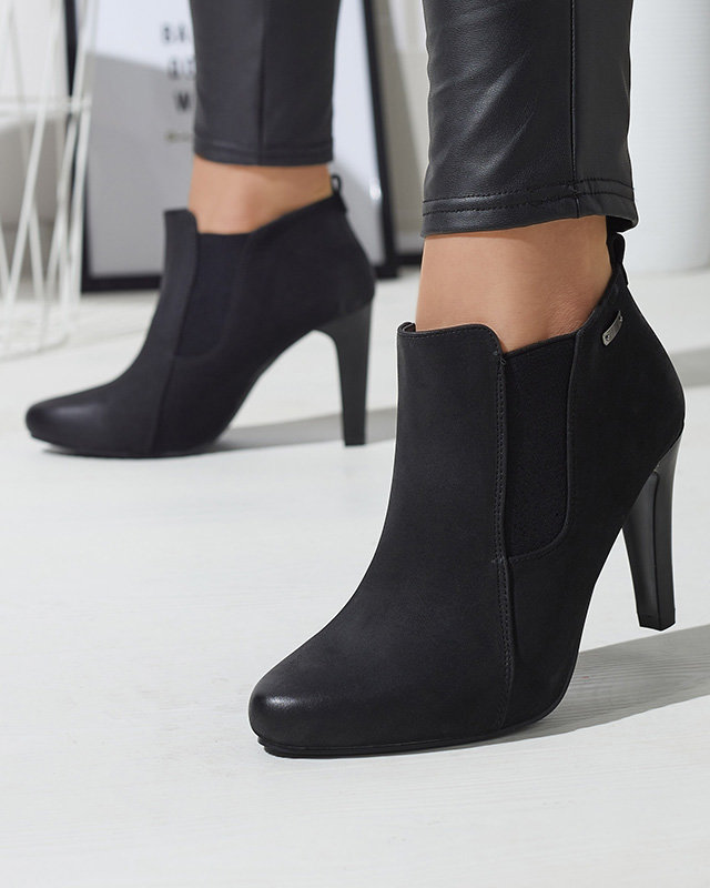 Women's high stiletto boots in black Loretti - Footwear