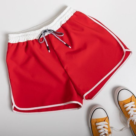 Women's red shorts - Clothing