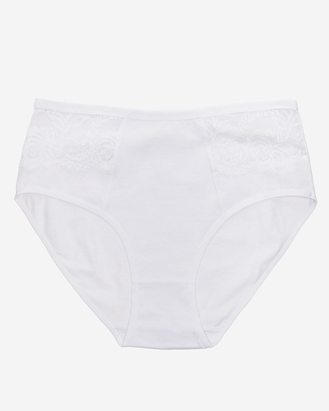 Women's white cotton panties PLUS SIZE- Underwear