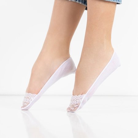 Women's white lace ankle socks - Socks