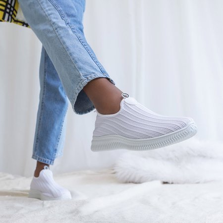 Women's white slip on trainers Anasteisha - Footwear