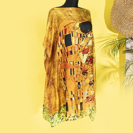 Yellow women's pareo with print - Clothing