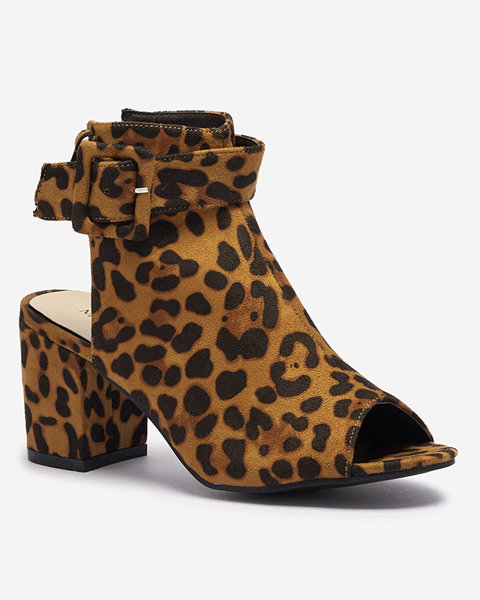 Ankle boots with leopard print and Polenysea cut-out - Footwear