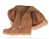 Aplesija brown women's wedge boots - shoes