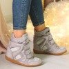 Barbra light gray wedge sneakers - Footwear