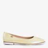 Beige and yellow ballerinas with a Fides pin - Shoes