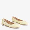 Beige and yellow ballerinas with a Fides pin - Shoes