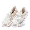 Beige espadrilles decorated with lace material Rose - Footwear