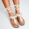 Beige sandals tied Celione - Footwear
