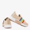 Beige women's sports slip shoes - on Rainbow - Footwear