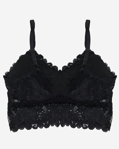Black bralette bra with lace - Underwear
