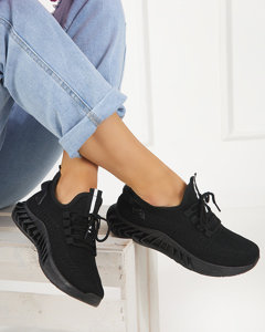 Black fabric women's sports shoes Benisu - Footwear