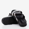 Black flip flops with zircons Bhista - Footwear 1